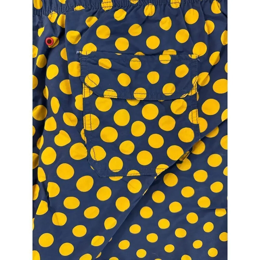 Solid & Striped Navy Orange Ombre Polka Dot The Classic Swim Trunks Size XXL